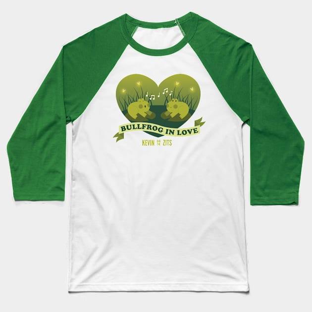 Bullfrog in Love Baseball T-Shirt by moerayme